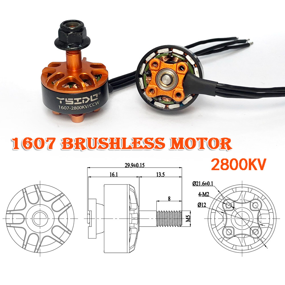 YSIDO 1607 2800KV 3850KV 2-4S  - огляд і ціна Drone Thermal Imaging
